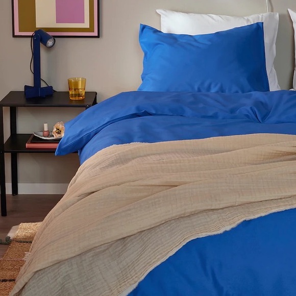 PILTANDVINGE Duvet cover and pillowcase, blue, Twin - Picture 6 of 6